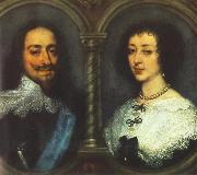 DYCK, Sir Anthony Van Charles I of England and Henrietta of France dfg Germany oil painting artist